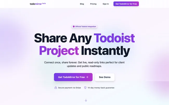 Share any Todoist project instantly