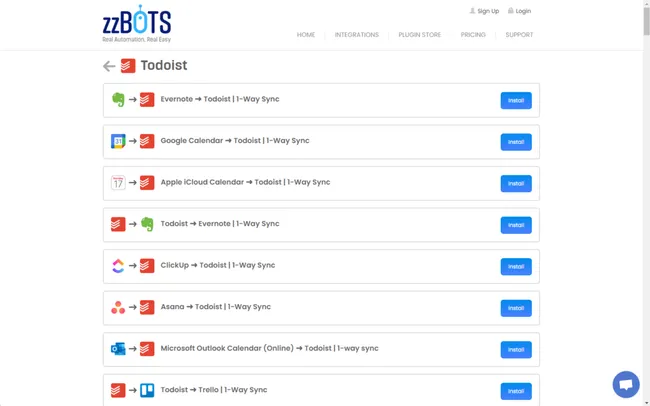 zzBots Integration Page