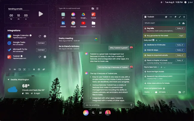 Todoist-browser nieuw tabblad