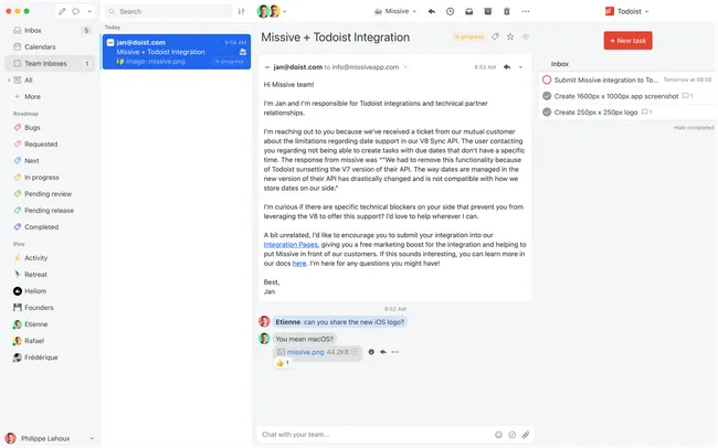 Missive and Todoist together