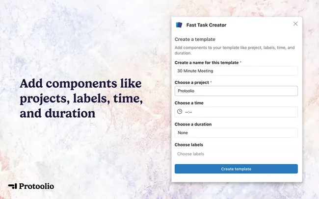 Task template details