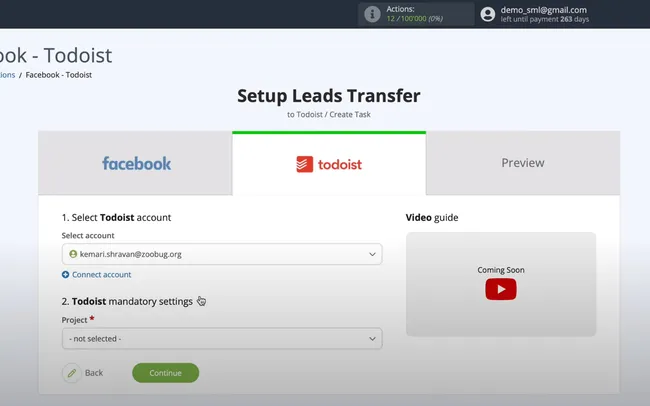 Save My Leads connection step 2