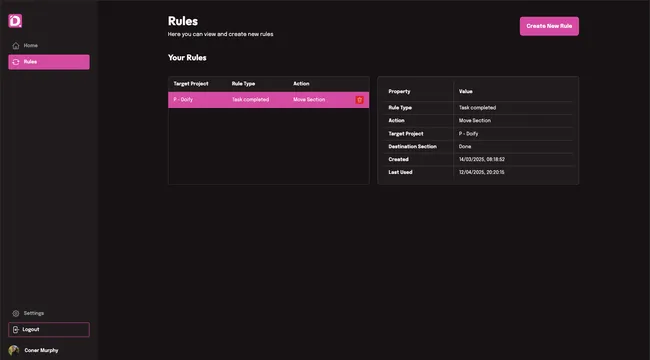 Create and manage rules with an intuitive dashboard in seconds