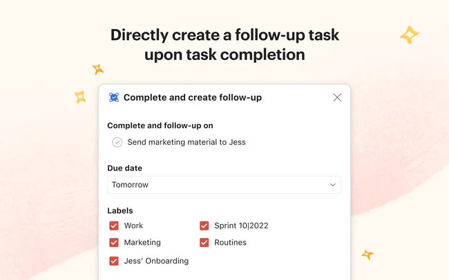 Task Helper - Complete and create follow-up