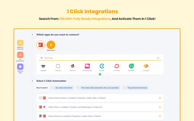1 click integrations