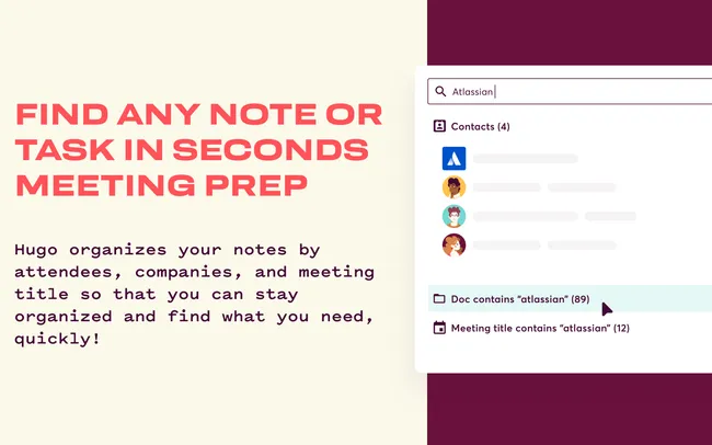 Hugo Integration - Find any note or task in seconds