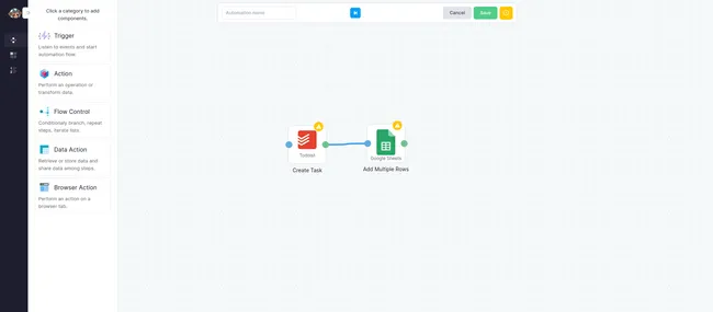 Połącz Todoist z Arkuszami Google