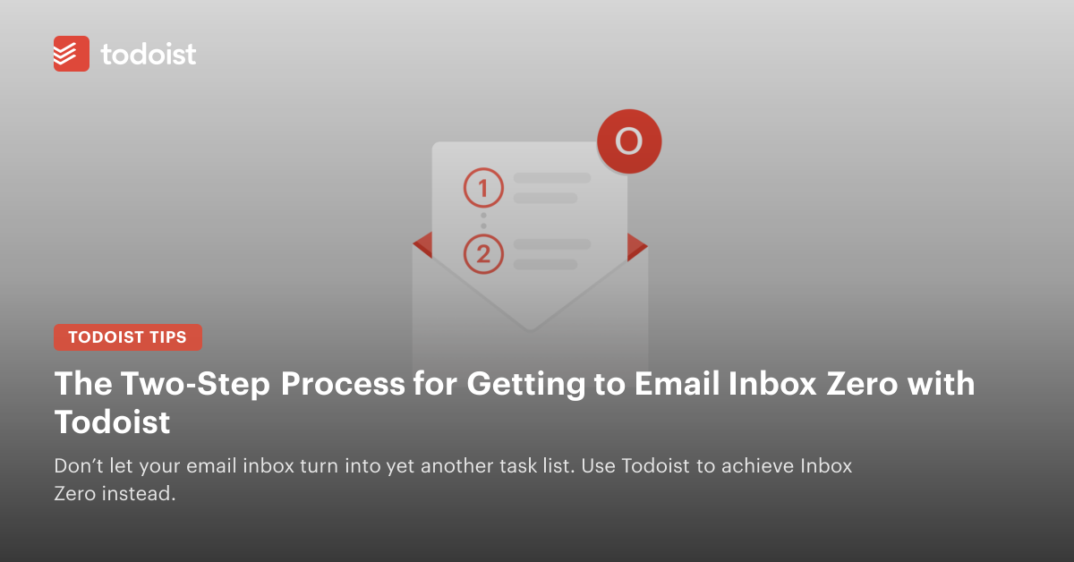 The Two-Step Process for Getting to Email Inbox Zero with Todoist