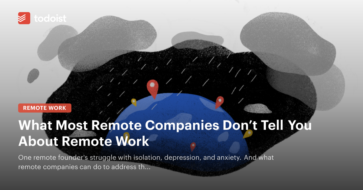 My Experience With Isolation & Depression as a Remote CEO