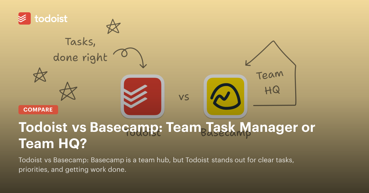 Todoist vs Basecamp: Team Task Manager or Team HQ?