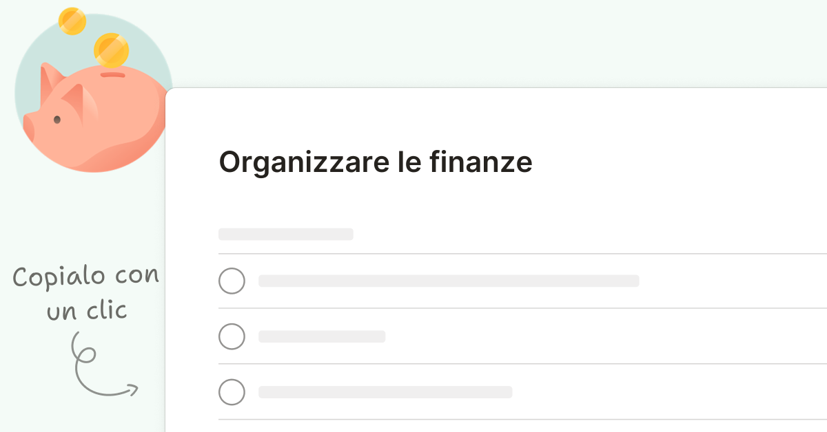 Modello gratis per organizzare le finanze | Todoist