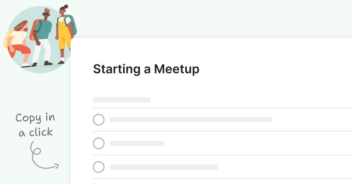 Starting a Meetup - Templates | Todoist