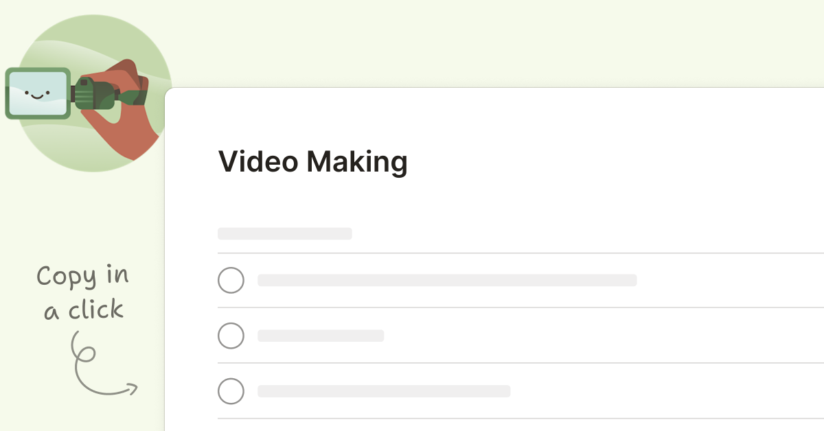 Video Making - Templates | Todoist
