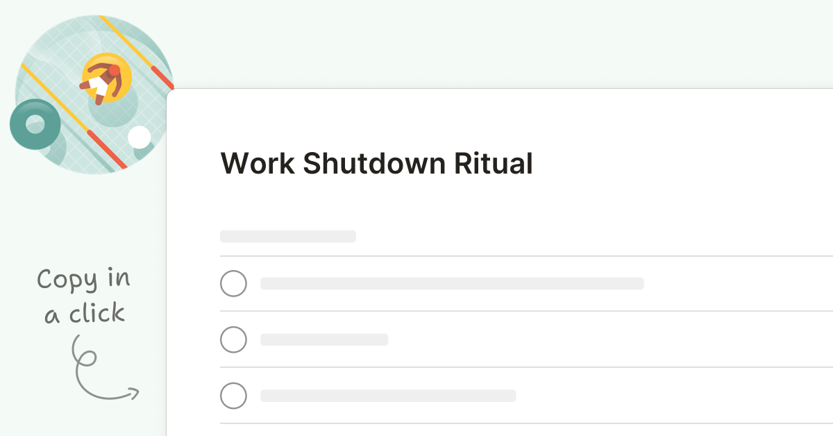 Work Shutdown Ritual - Todoist Template